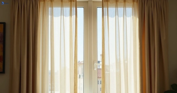 Dull dusty drapes in ringwood-vic before professional cleaning